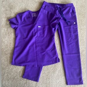 Figs Scrubs Set Purple